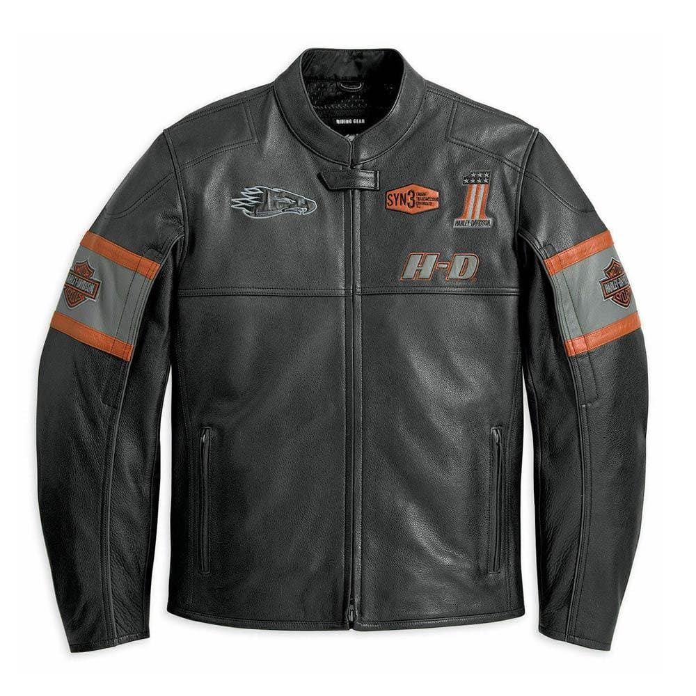 Men's Harley Davidson Screaming Eagle Cowhide Motorcycle Leather Jacket for Men
