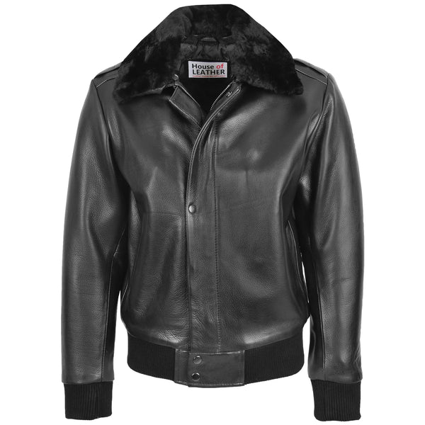 g1 Military Pilot Black Bomber Jacket for Men