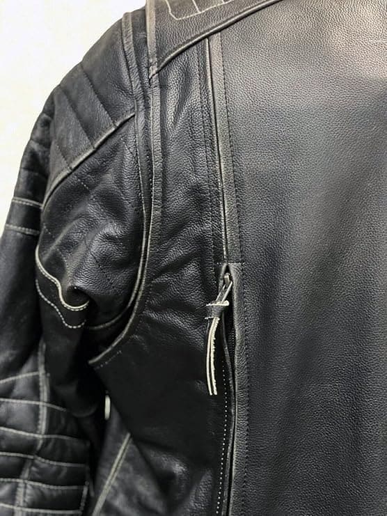 Harley Davidson Motorcycle Passing Link Cowhide Full Grain Leather Jacket for Men