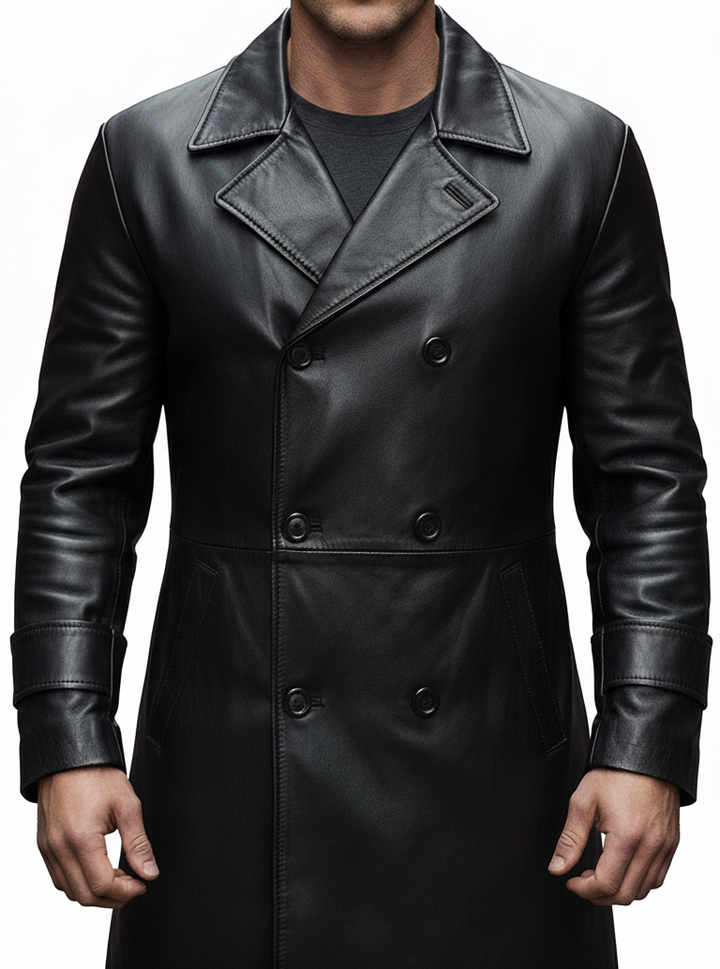 Matrix Morpheus Cosplay Leather Coat