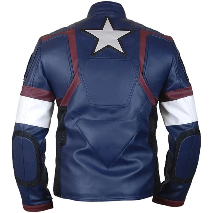 Captain America Cosplay Leather Jacket
