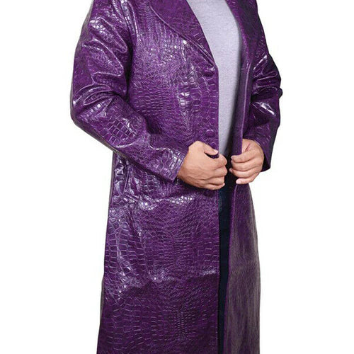 Suicide Squad Inspired Joker Purple Trench Overcoat for Cosplays
