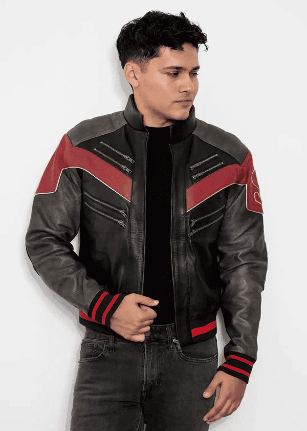 Miles Morales Spider-Man Cosplay Leather Jacket for Men