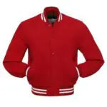 Wilson Red Wool Varsity Letterman Baseball Jacket for Men