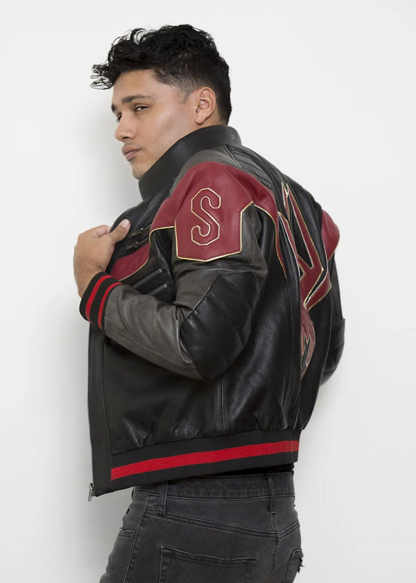 Miles Morales Spider-Man Cosplay Leather Jacket for Men