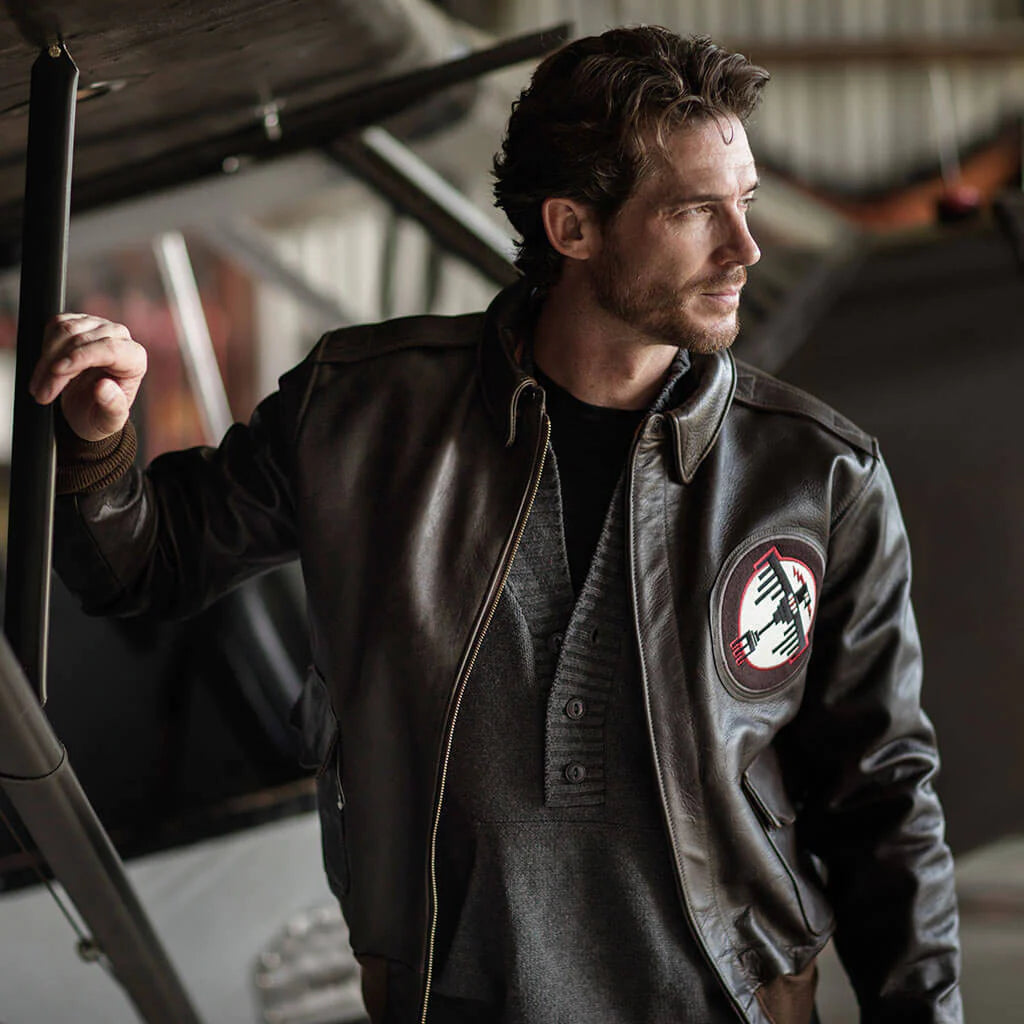 Tokyo Raiders USAAF A2 Military Bomber Leather Jacket for Men in Black Colour - MNCLeather