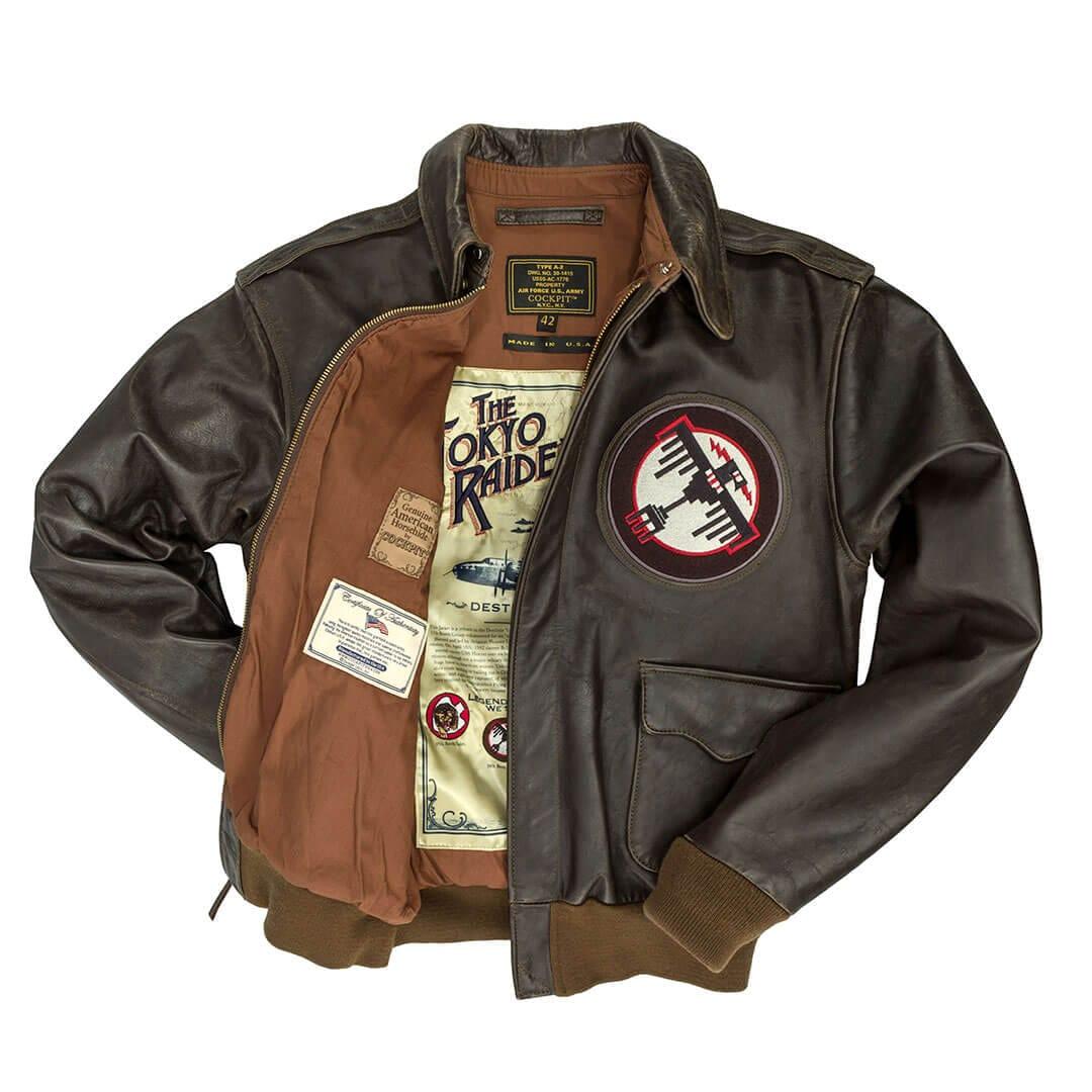 Tokyo Raiders USAAF A2 Military Bomber Leather Jacket for Men in Black Colour - MNCLeather