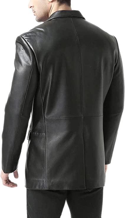Premium Black Real Lambskin Leather Sports Coat for Formal and Casual Wear - MNCLeather